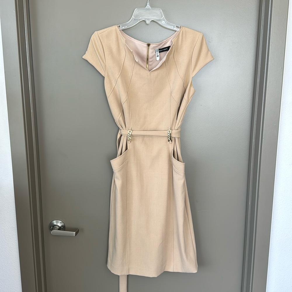 Ellen Tracy light camel colored dress